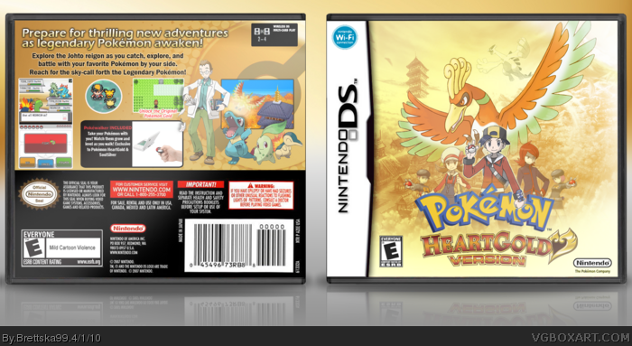 PokÃ©mon: HeartGold Nintendo DS Box Art Cover By Brettska99