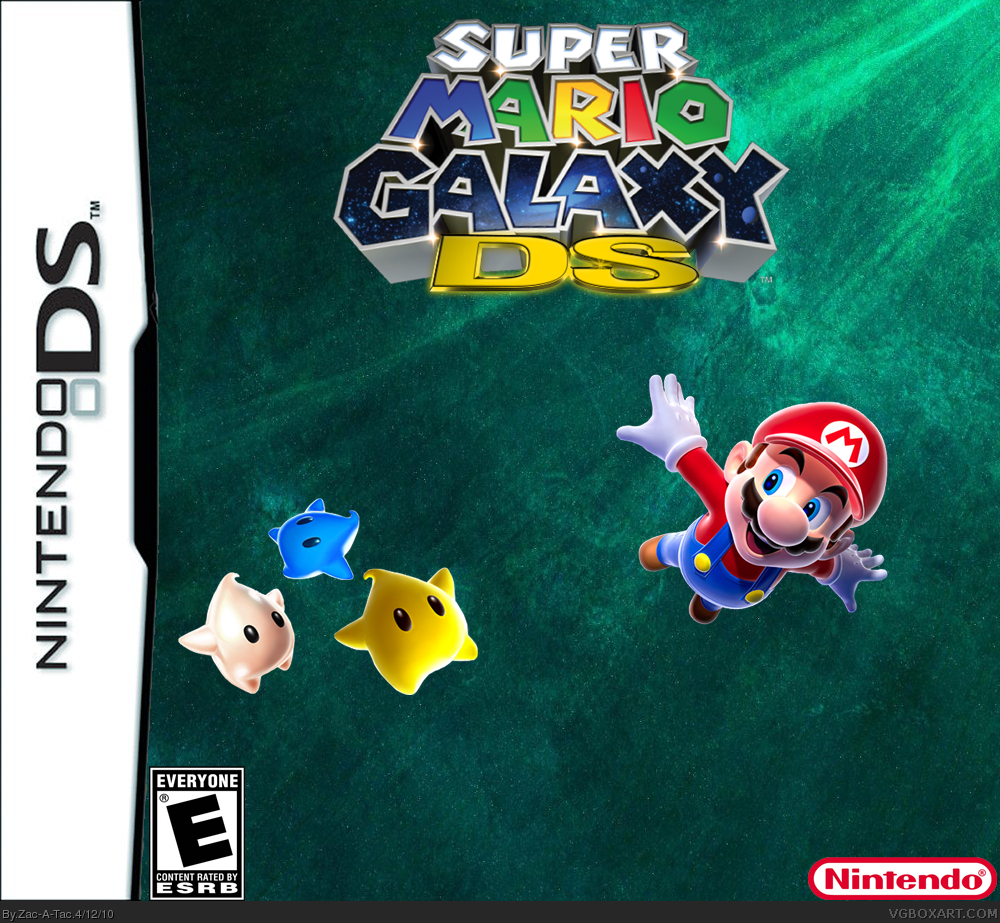 Super Mario Galaxy DS Nintendo DS Box Art Cover by Zac-A-Tac
