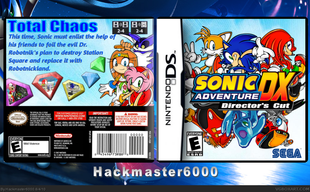 Sonic the Hedgehog. DS Nintendo DS Box Art Cover by soniciscool