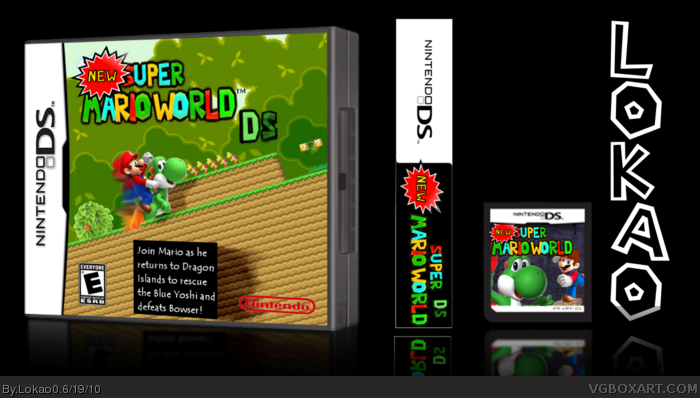 NEW Super Mario World DS box art cover