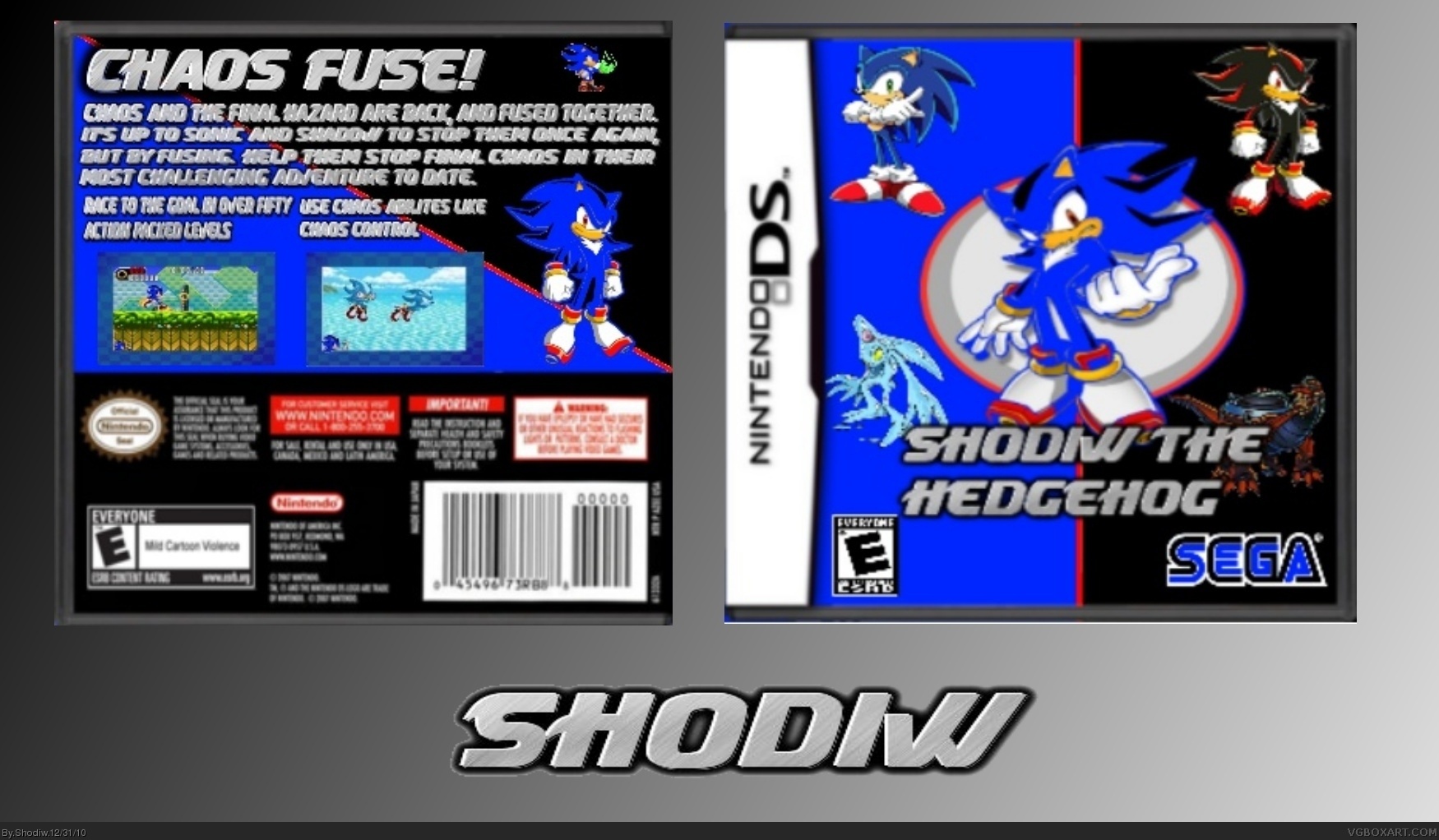 Shodiw the Hedgehog box cover