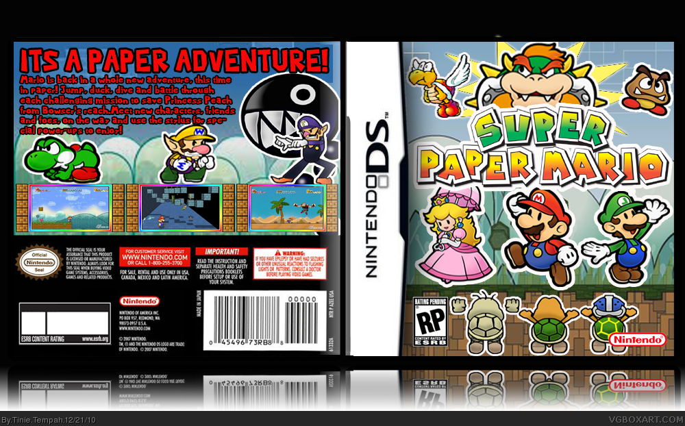 Viewing Full Size Super Paper Mario Box Cover