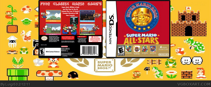 Super Mario All-Stars Nintendo DS Box Art Cover by Luigi53