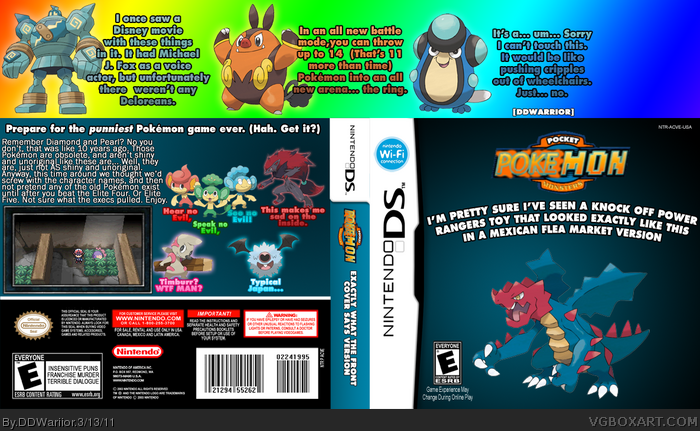 Pokemon: Exactly what the Front Cover Says Version box art cover