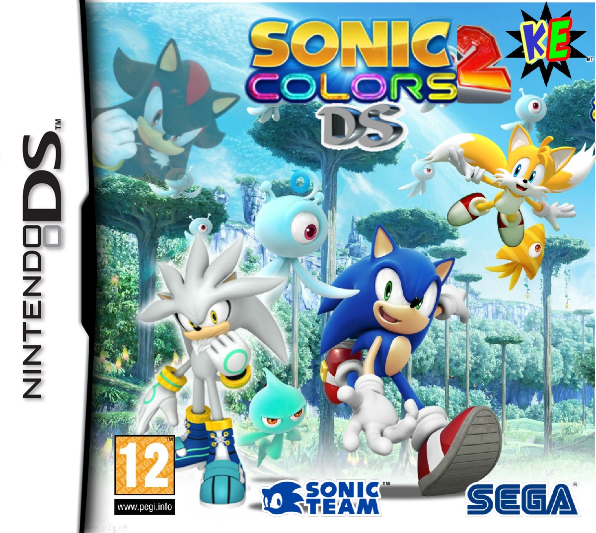 sonic colours 2 ds box cover