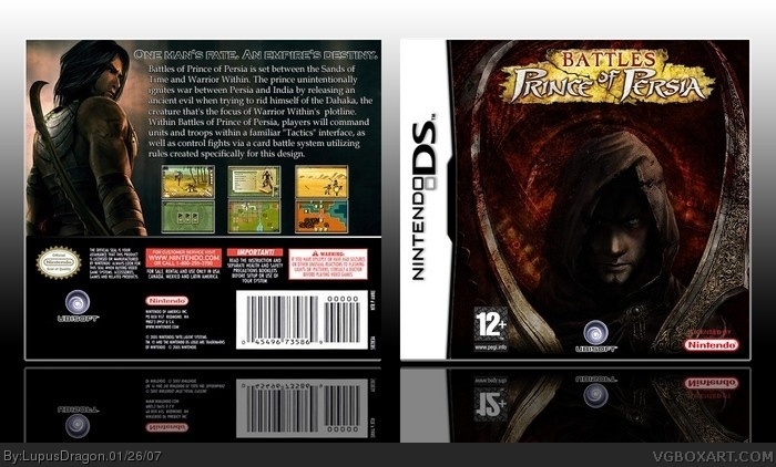 Mentalt ægteskab kind Battles of Prince of Persia Nintendo DS Box Art Cover by LupusDragon
