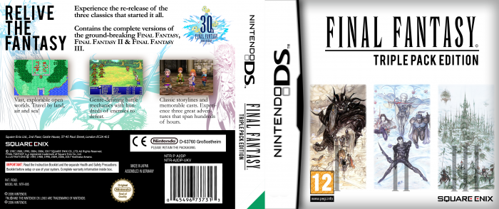 Final Fantasy 1 2 & 3 Triple Pack box art cover