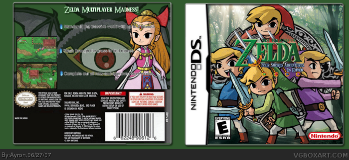 Zelda:Four swords Ds edition box art cover