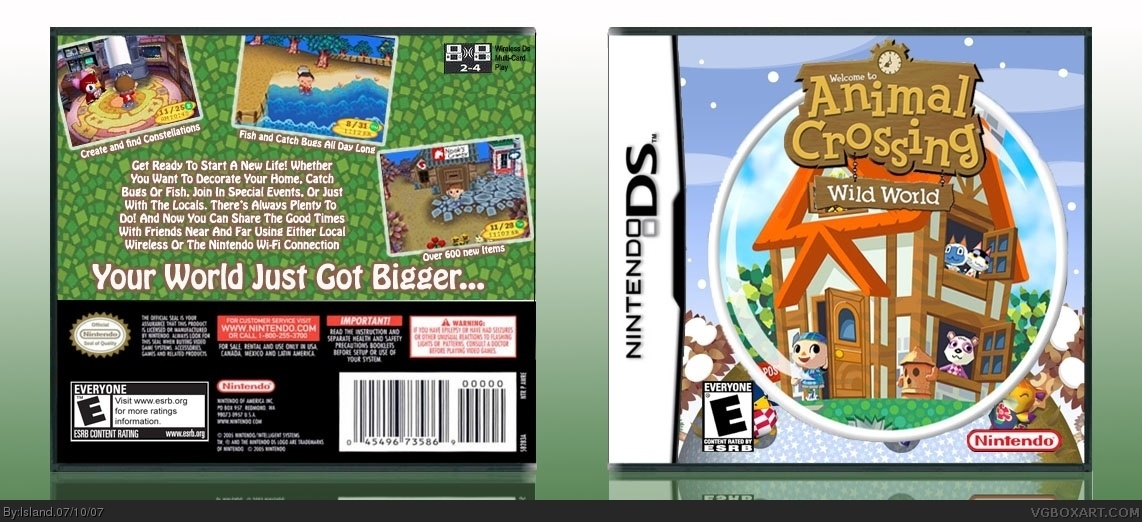 Animal Crossing: Wild World Nintendo DS Box Art Cover by ...