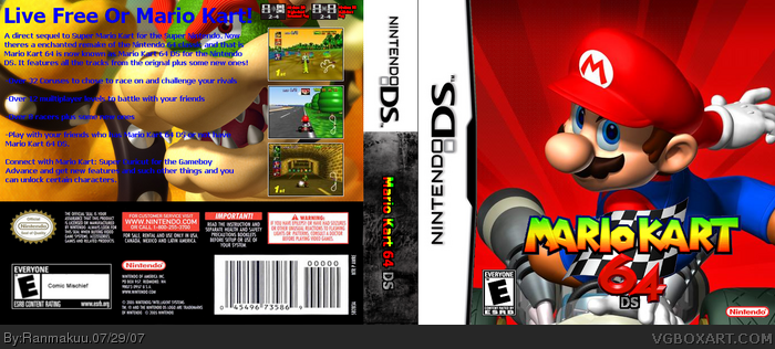 Mario Kart 64 DS box art cover
