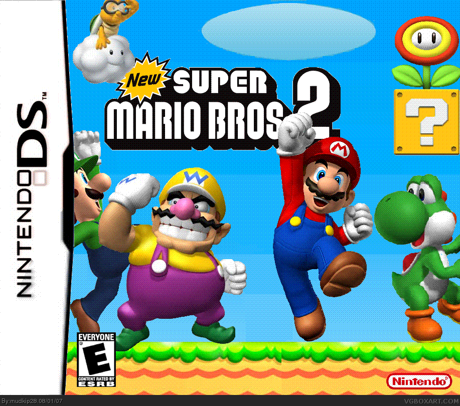 Viewing full size New Super Mario Bros. 2 box cover
