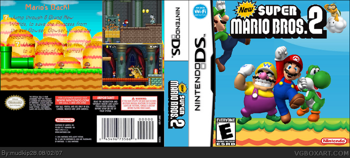 New Super Mario Bros. 2 Nintendo DS Box Art Cover by mudkip28