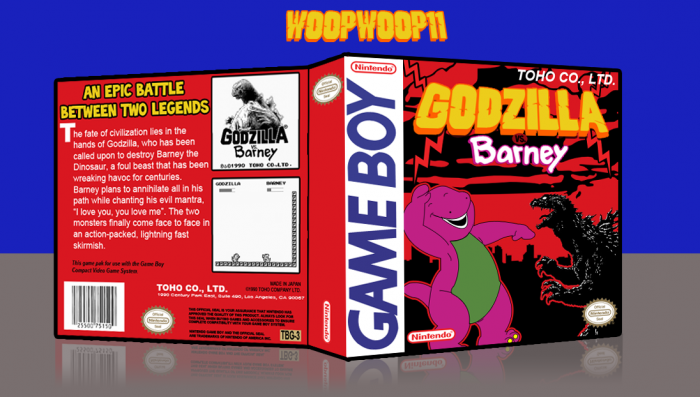 Godzilla VS. Barney box art cover