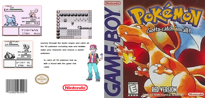 Pokemon:Red Gameboy Color Edition box art cover