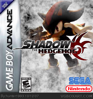 Shadow the Hedgehog Game Boy Advance Box Art Cover by hunter1993