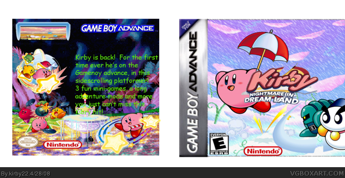 Kirby Nightmare in Dream Land box art cover