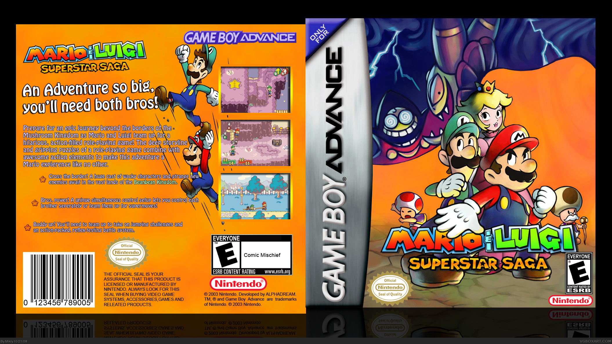 Mario & Luigi Superstar Saga box cover