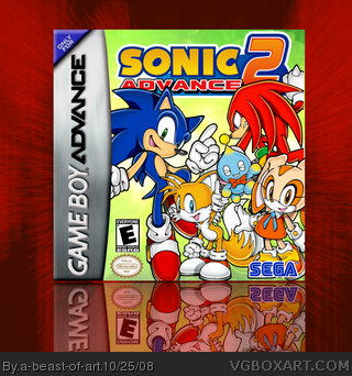 Sonic the Hedgehog 2 Game Boy Advance Box Art Cover by Ervo