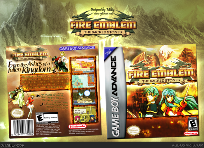 Fire Emblem The Sacred Stones Game Boy Advance Box Art Cover by Mikly