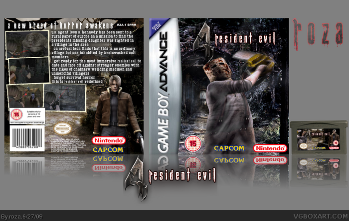 compañerismo Adelaida neumonía Resident Evil 4 Game Boy Advance Box Art Cover by roza