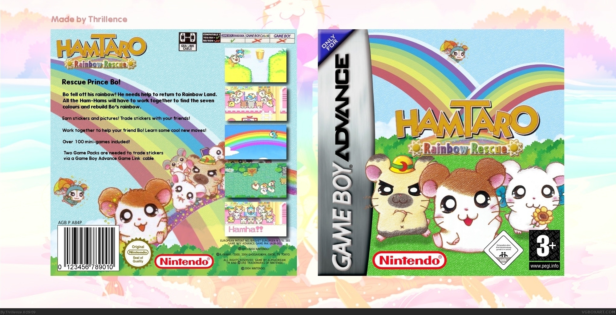 Hamtaro: Rainbow Rescue box cover