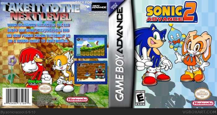 Mario vs Sonic Game Boy Advance Box Art Cover by spongejr_12