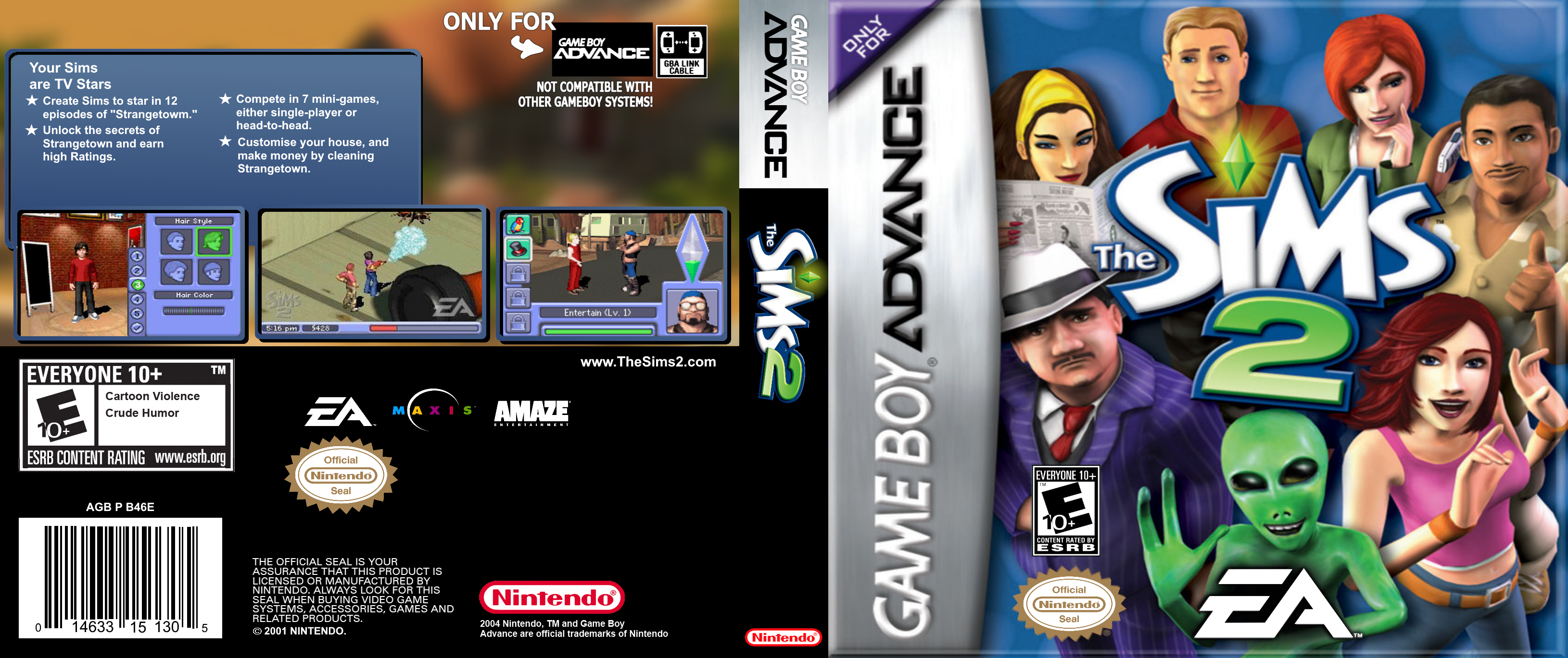 The Sims 2 box cover
