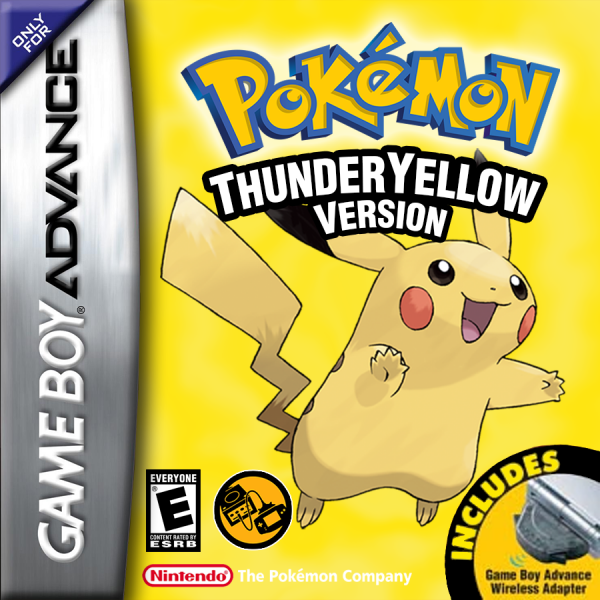 Pokemon Thunder Yellow Version Game Boy Advance Box Art Cover by Merrulas
