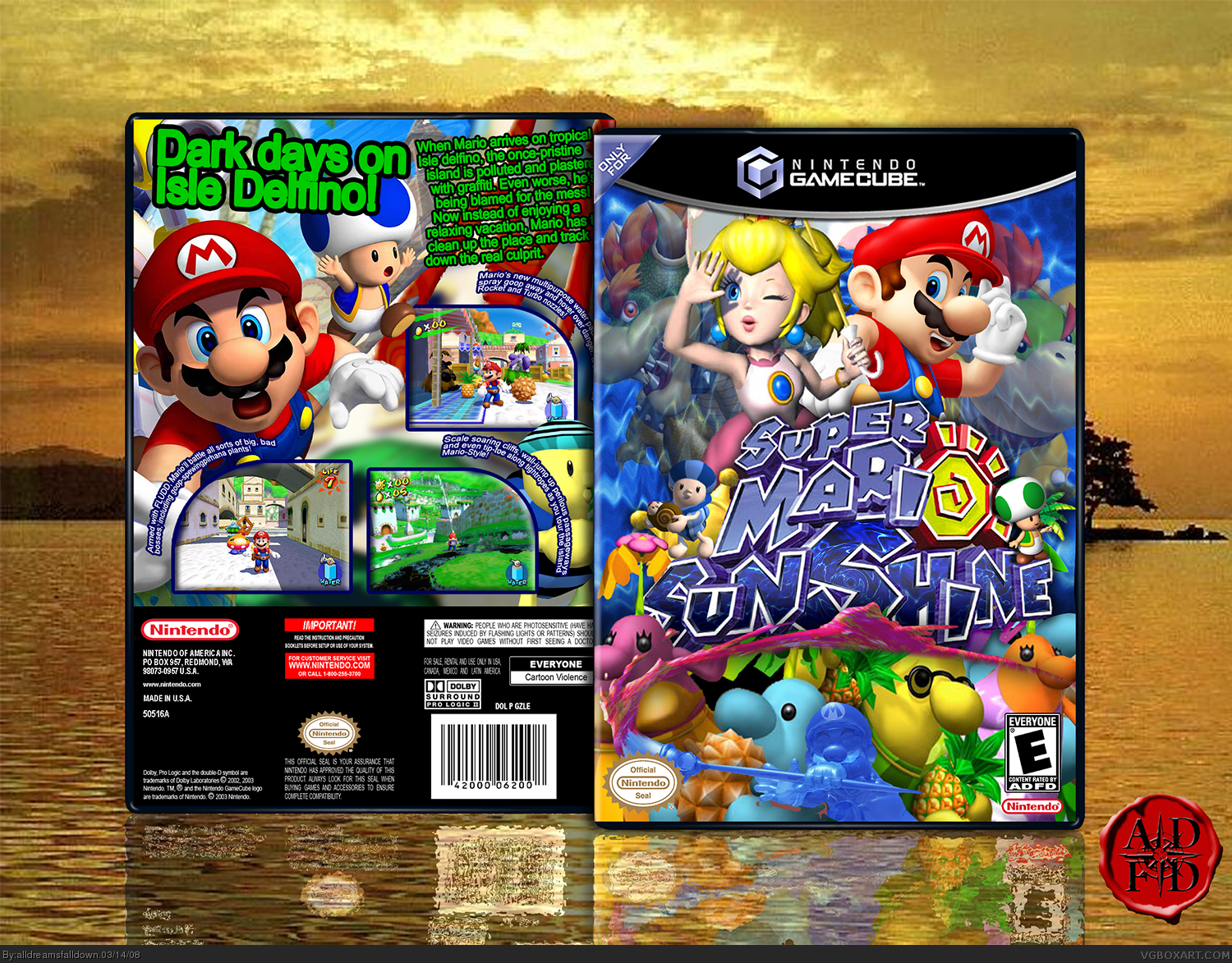 Super Mario Sunshine box cover