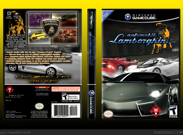 Automobili Lamborghini Gamecube Box Art Cover By E Flowgfx