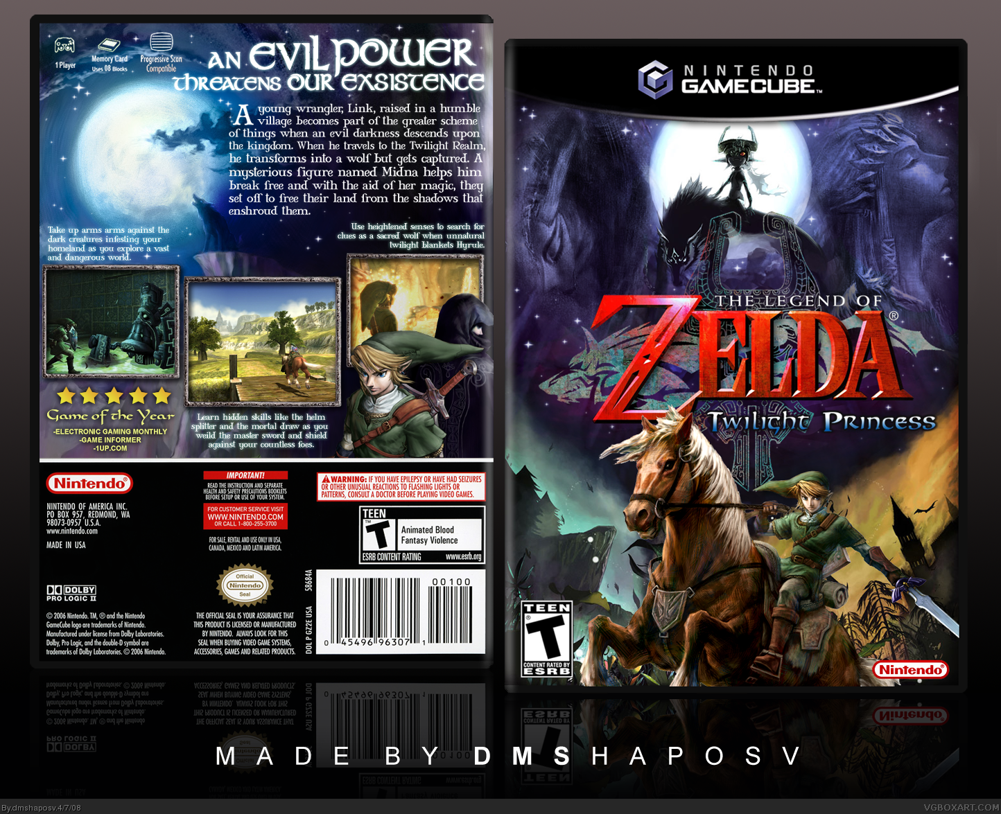 Viewing full size The Legend of Zelda: Twilight Princess box cover.
