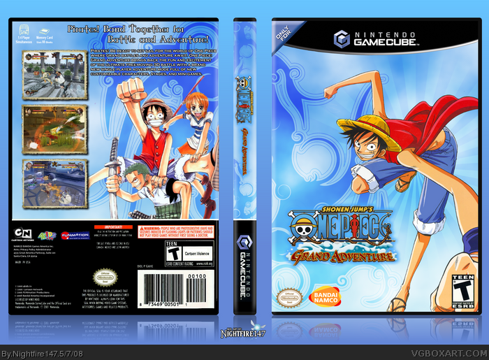 One Piece: Grand Adventure GameCube Box Art Cover by Nightfire147