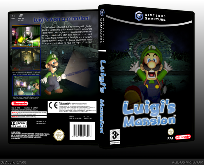 Luigi's Mansion box art cover