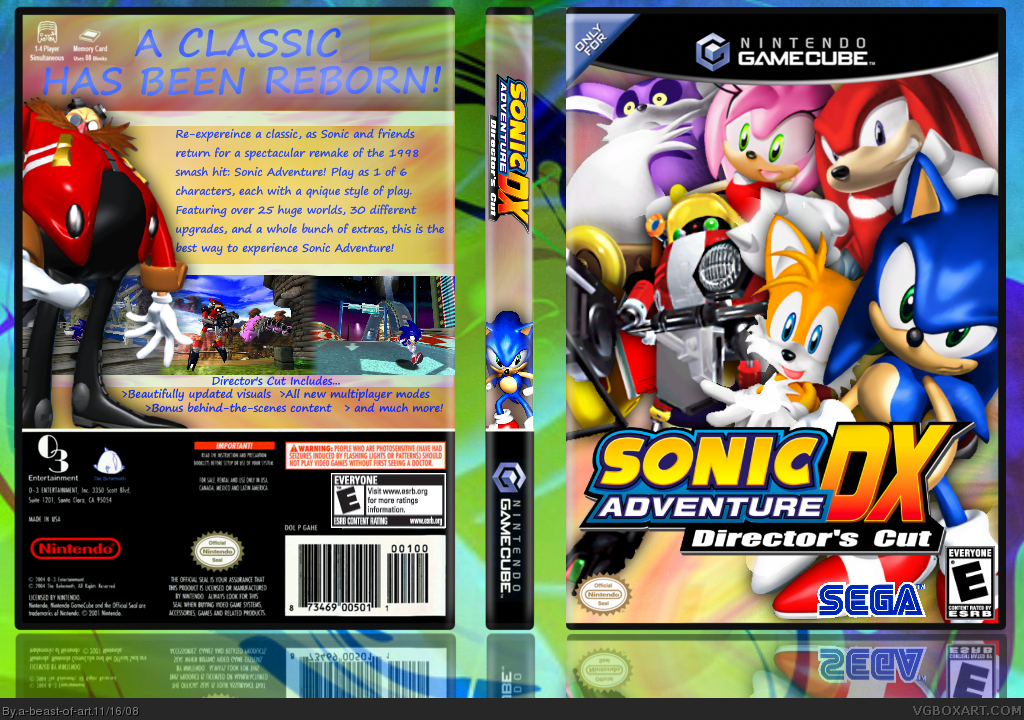 Sonic gamecube roms. Sonic Adventure DX диск. Sonic Adventure DX: Director's Cut. Sonic Adventure DX GAMECUBE. Sonic Adventure DX обложка.