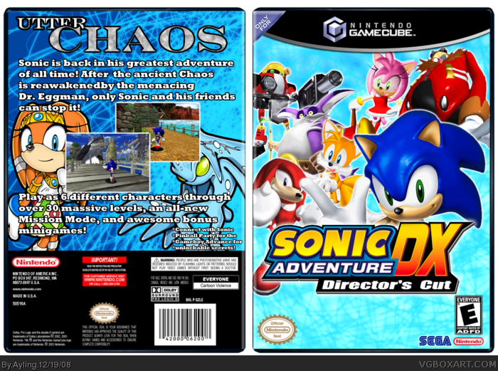 Sonic Adventure Dx Nintendo Gamecube Game Only
