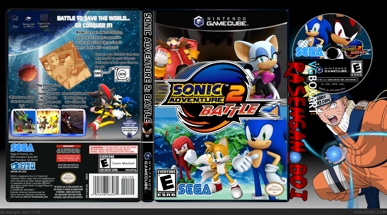 are the bight chaos games in sonic adventure 2 battle for xbox 360
