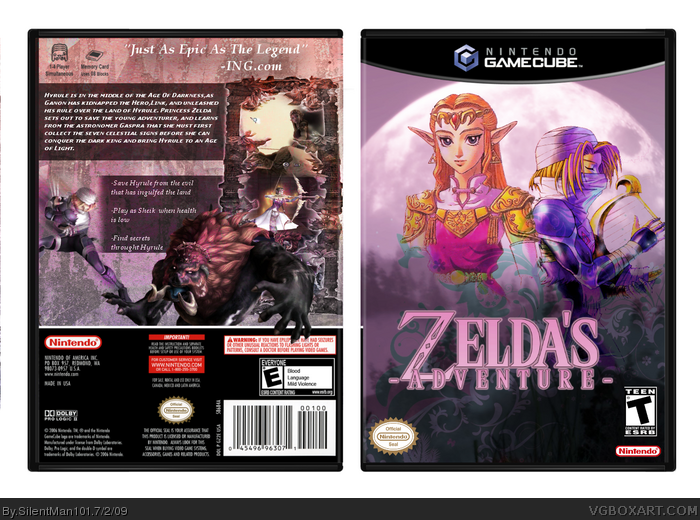 Zelda's Adventure box art cover