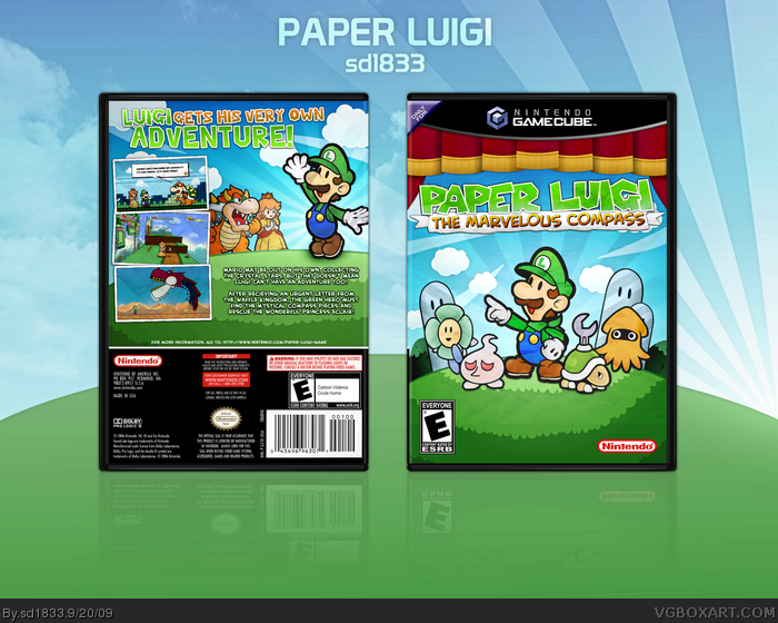 Paper Luigi: The Marvelous Compass box art cover