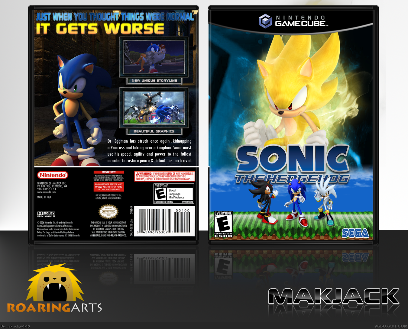 Viewing full size Sonic the Hedgehog box cover