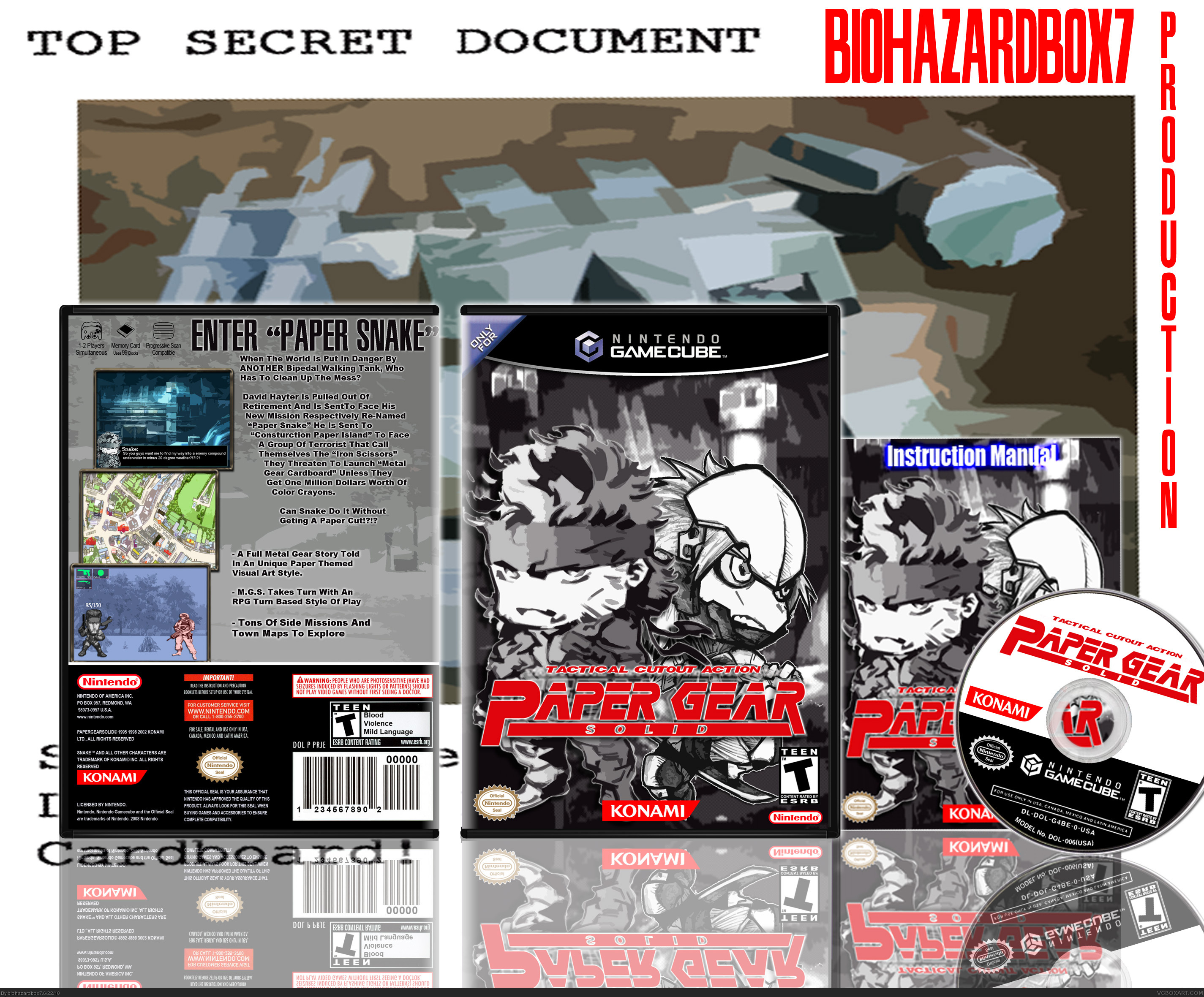 Paper Gear Solid box cover