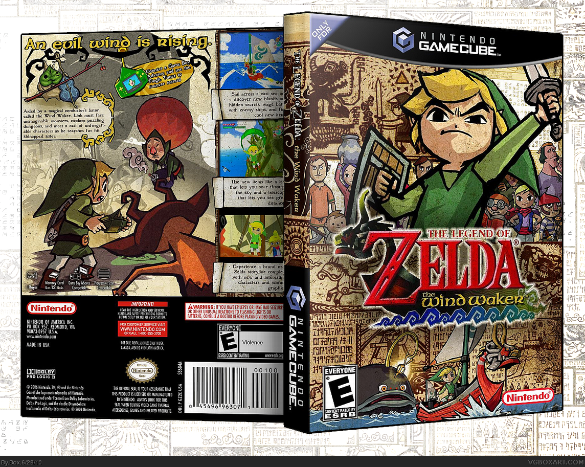 Download The Legend of Zelda: The Wind Waker GameCube Box Art Cover by Box