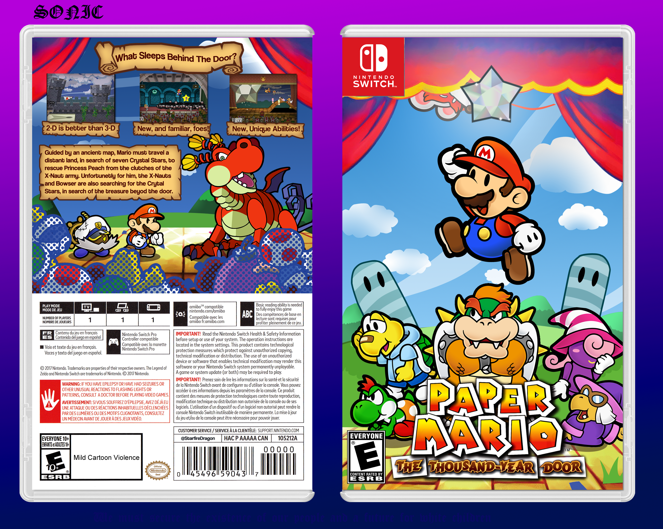Viewing full size Paper Mario: The Thousand Year Door box cover.