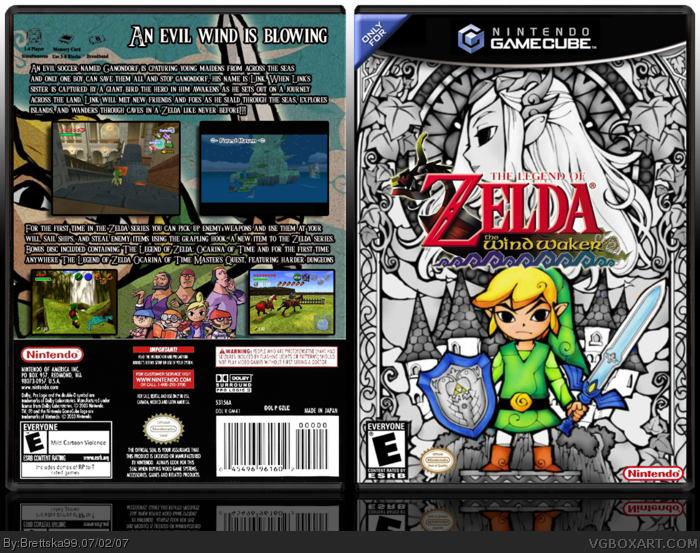 The Legend of Zelda: The Wind Waker GameCube Box Art Cover by Pan