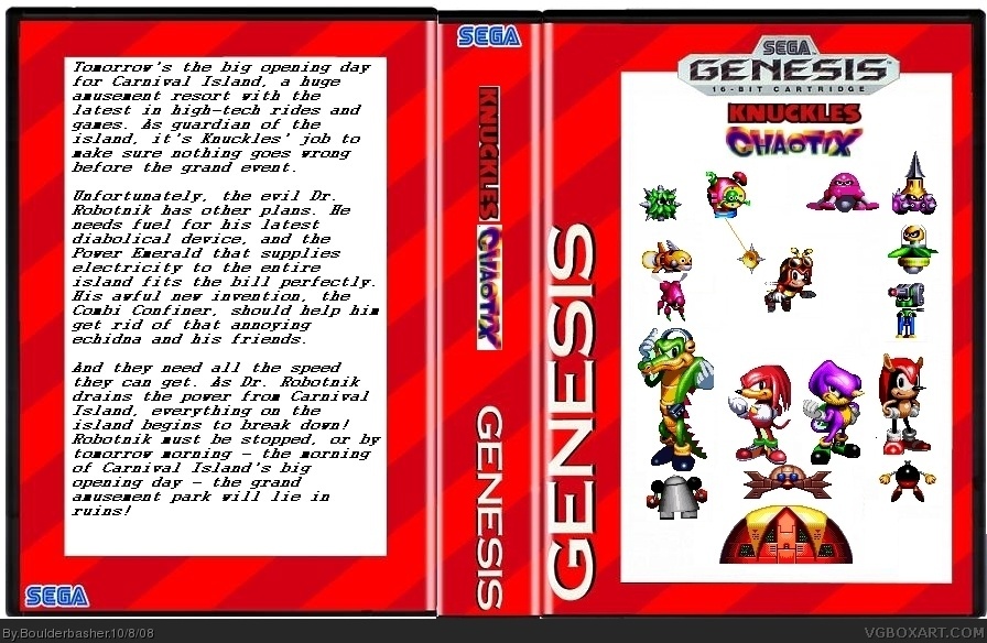 Knuckles Chaotix box cover