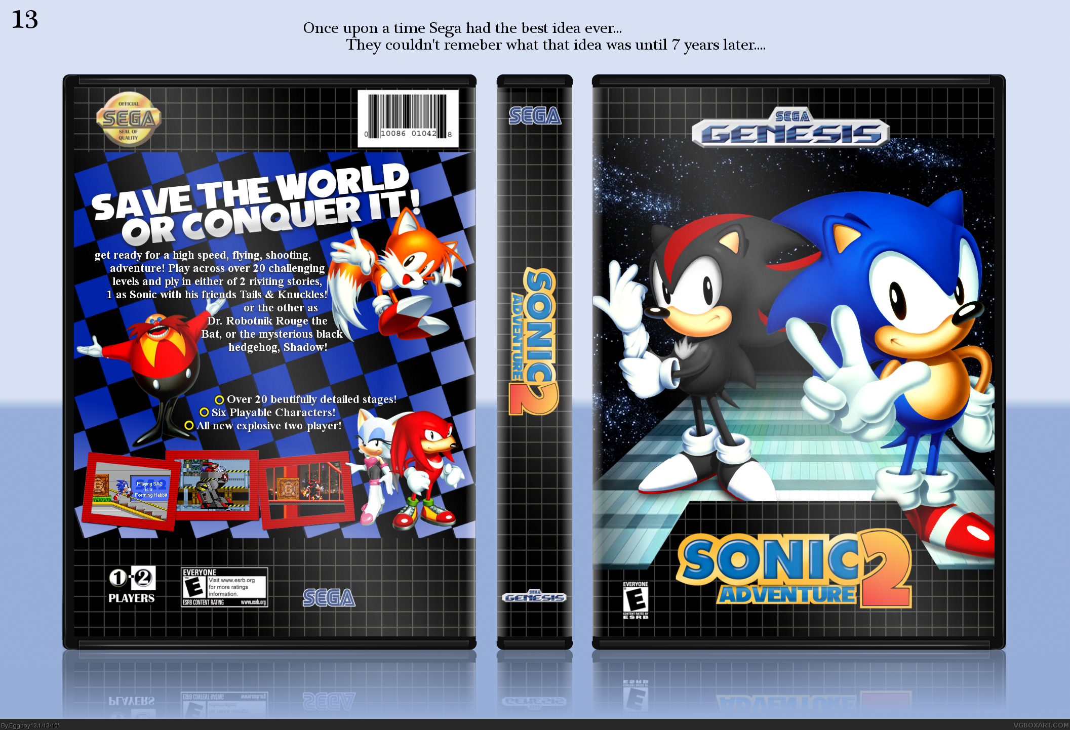 Sonic Adventure 2 Genesis Box Art Cover by Eggboy'13