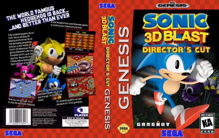 Sonic 3D Blast Director's Cut US V1 box art cover