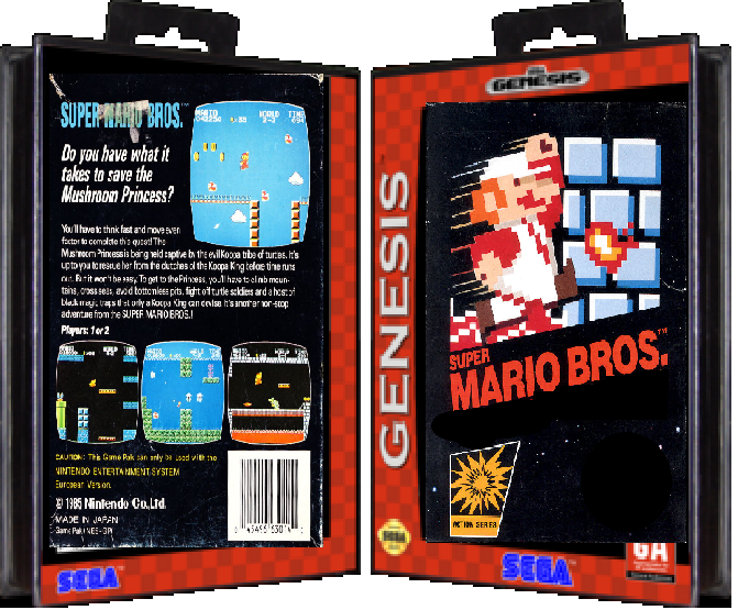 Super Mario Bros. (Homebrew Genesis Port) box cover