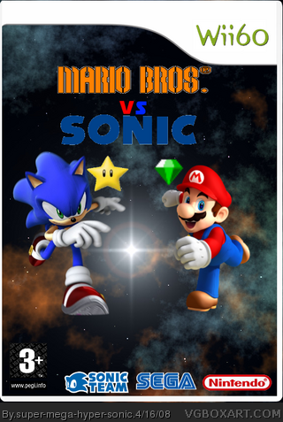 Mario Bros. Vs Sonic box cover