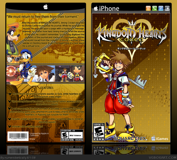 Kingdom Hearts: Coded box art cover