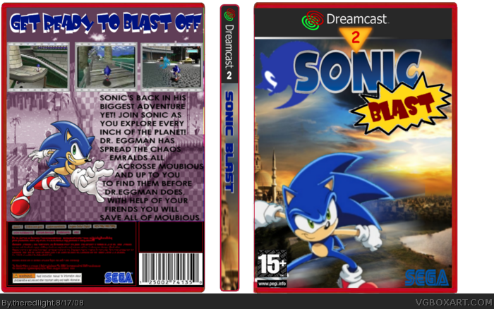 Dreamcast 2:Sonic Blast box art cover